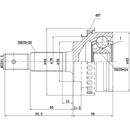 Z87014R — ZIKMAR — Шрус Наружный