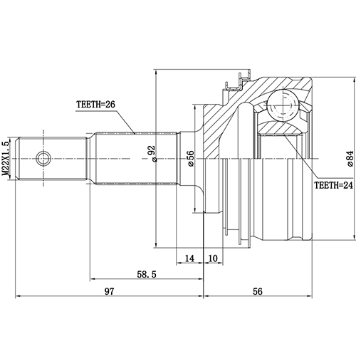 Z88332R — ZIKMAR — Шрус Наружный
