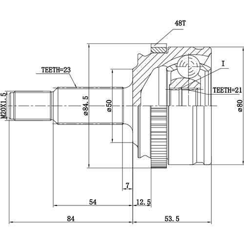 Z88336R — ZIKMAR — Шрус Наружный с кольцом "ABS"