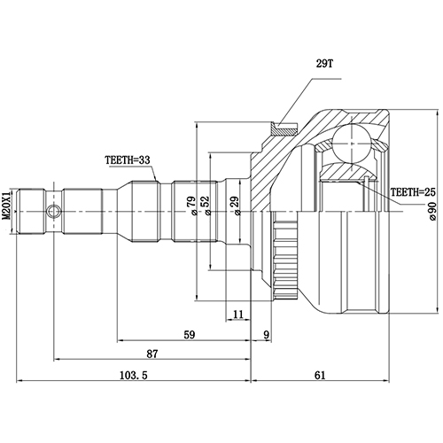 Z88530R — ZIKMAR — Шрус Наружный